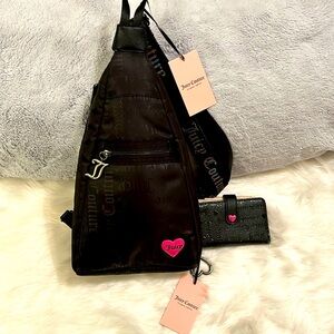 NWT JUICY COUTURE MATERIAL GIRL SLING & MATCHING WALLET